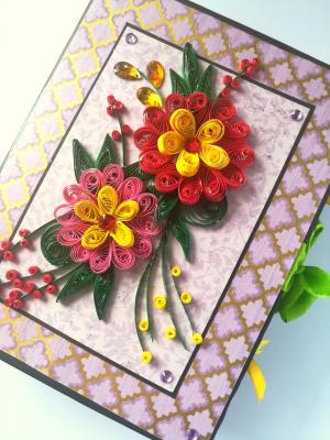 Multicolored Quilled Scrapbook All Occassion Multicolored Quilled Scrapbook All Occassion