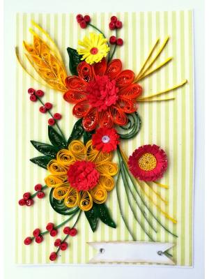Yellow and Orange Quilled Greeting Card Yellow and Orange Quilled Greeting Card