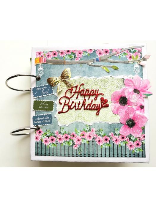 Handmade Sparkling Birthday Scrapbook