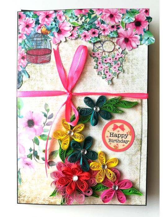  Sparkling Birthday Card/ Mini Scrapbook Gift image