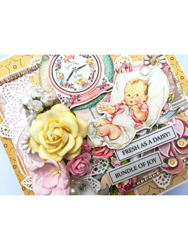 Sparkling Baby Girl Handmade Scrapbook Album image