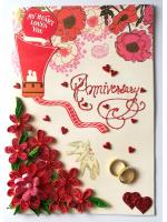 Quilled Anniversary Greeting Card