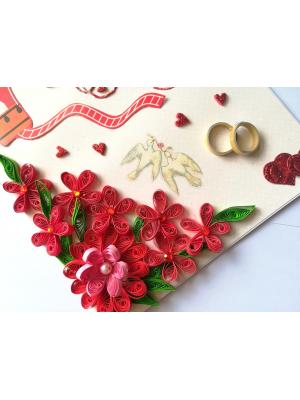 Quilled Anniversary Greeting Card