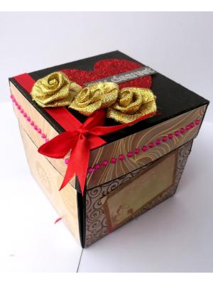 Golden and Red Love Explosion box Golden and Red Love Explosion box