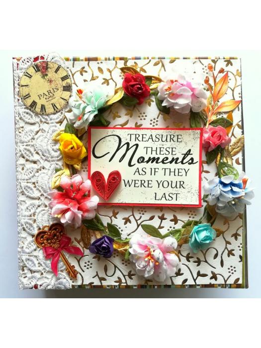 Moments Love and Birthday Quilled Scrapbook image