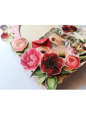 Sparkling Anniversary Mini Scrapbook Greeting Card -D2 Sparkling Anniversary Mini Scrapbook Greeting Card -D2