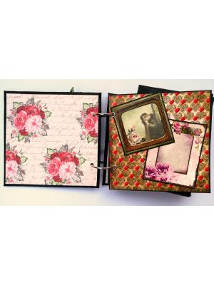 Quilled Red Flowers Love Scrapbook -D2