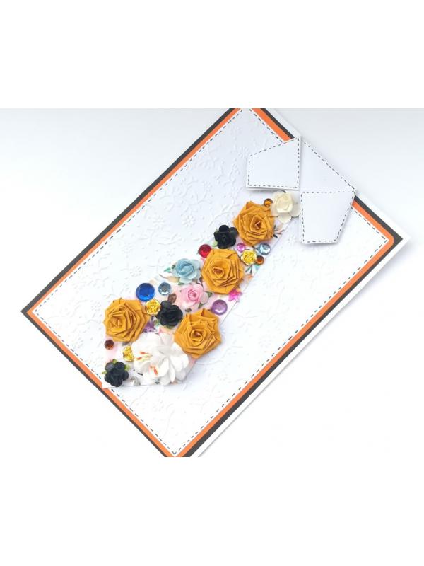 Decorative Quilled Tie All Occasion Greeting Card - D1 image