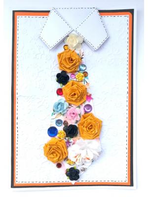 Decorative Quilled Tie All Occasion Greeting Card - D1 Decorative Quilled Tie All Occasion Greeting Card - D1
