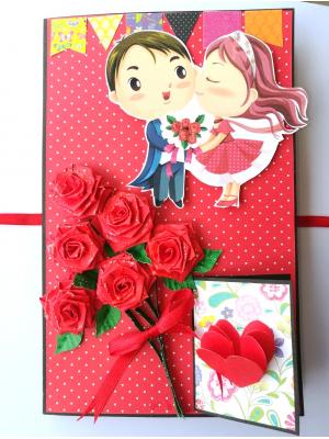 Love Mini 3 fold Scrapbook / Mini Scrapbook Greeting Card Love Mini 3 fold Scrapbook / Mini Scrapbook Greeting Card