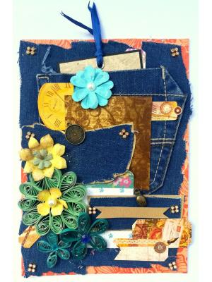 Denim Style Handmade Greeting Card Denim Style Handmade Greeting Card