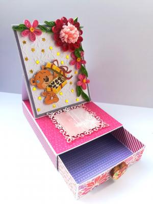 Card With Drawer Gift Greeting Card - D 15 Card With Drawer Gift Greeting Card - D 15