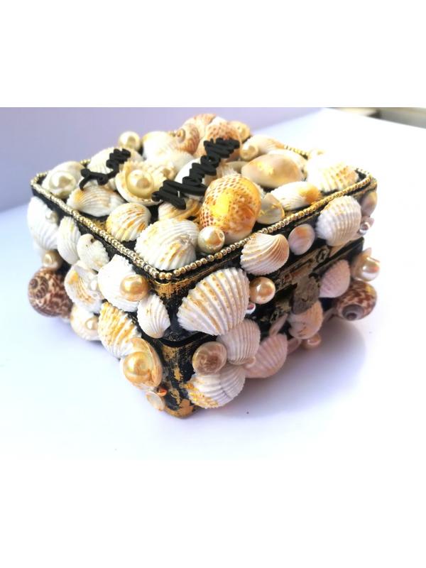 Small Sparkling Seashell Trinket Jewellery Box D2 image
