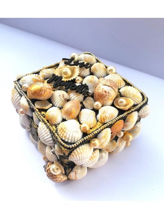 Small Sparkling Seashell Trinket Jewellery Box D2 image