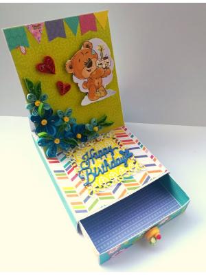 Card With Drawer Gift Greeting Card - D 16 Card With Drawer Gift Greeting Card - D 16