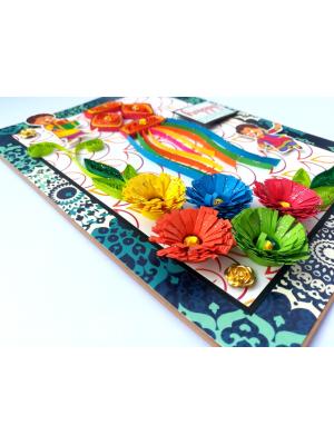 Sparkling Handmade Quilled Diwali Greeting Card D5 Sparkling Handmade Quilled Diwali Greeting Card D5
