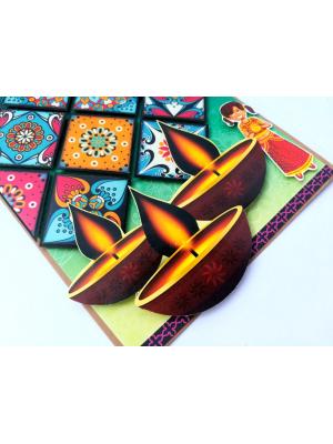 Sparkling Handmade Diwali Greeting Card D2 Sparkling Handmade Diwali Greeting Card D2