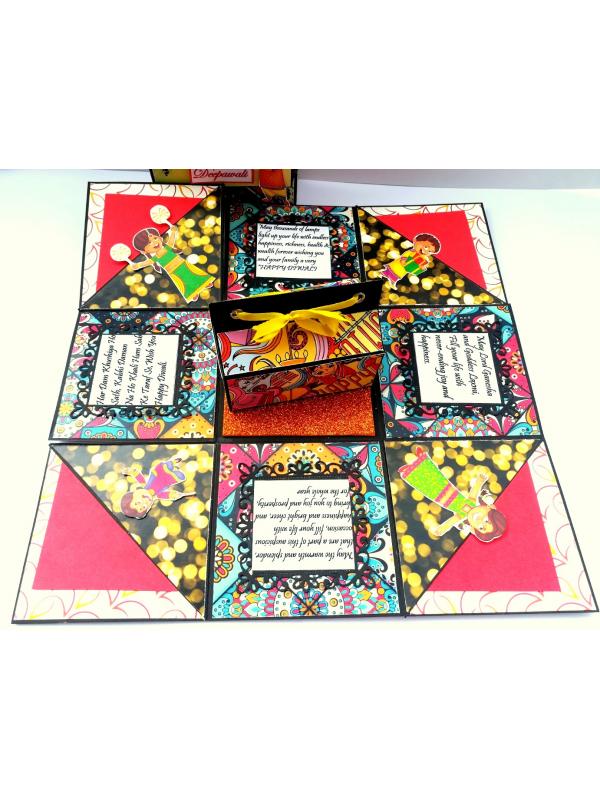 Sparkling Diwali Handmade Explosion Gift Box D2