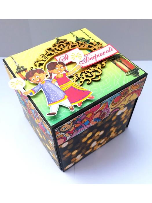 Sparkling Diwali Handmade Explosion Gift Box D1 image