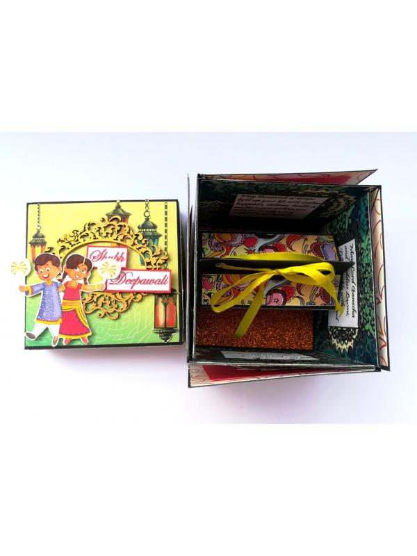 Sparkling Diwali Handmade Explosion Gift Box D1 image