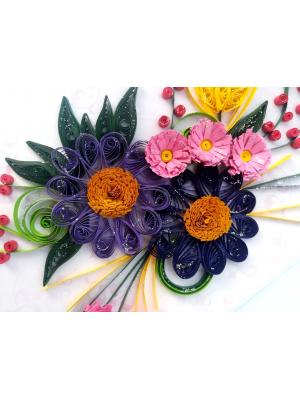 Purple Quilling Fusion Greeting Card Purple Quilling Fusion Greeting Card