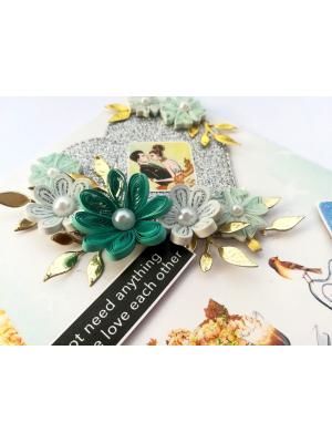 Sparkling Love Card Blue Themed