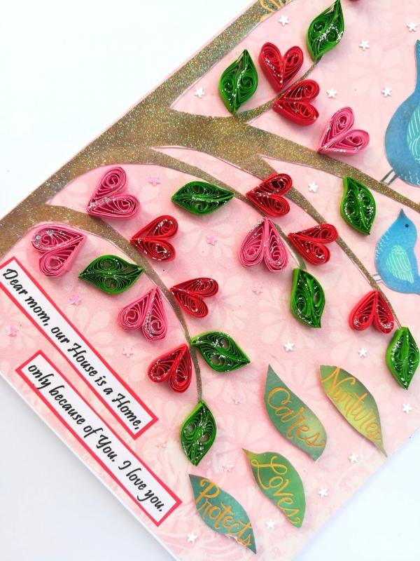 Sparkling Tree Quilled Mothers Day Greeting Card image