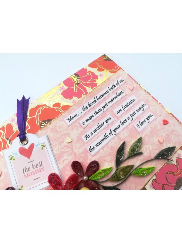 Sparkling Flower Garland Mothers Day Handmade Card image