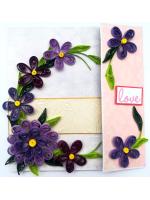 Purple Quilled Mini Scrapbook Greeting Card
