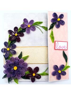 Purple Quilled Mini Scrapbook Greeting Card Purple Quilled Mini Scrapbook Greeting Card