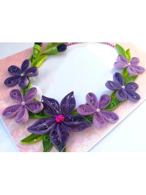 Purple Themed Quilled Photo Frame Greeting Card -PPF2 Purple Themed Quilled Photo Frame Greeting Card -PPF2