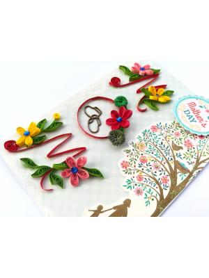 Mom Quilled Mothers Day Greeting  Card Mom Quilled Mothers Day Greeting  Card