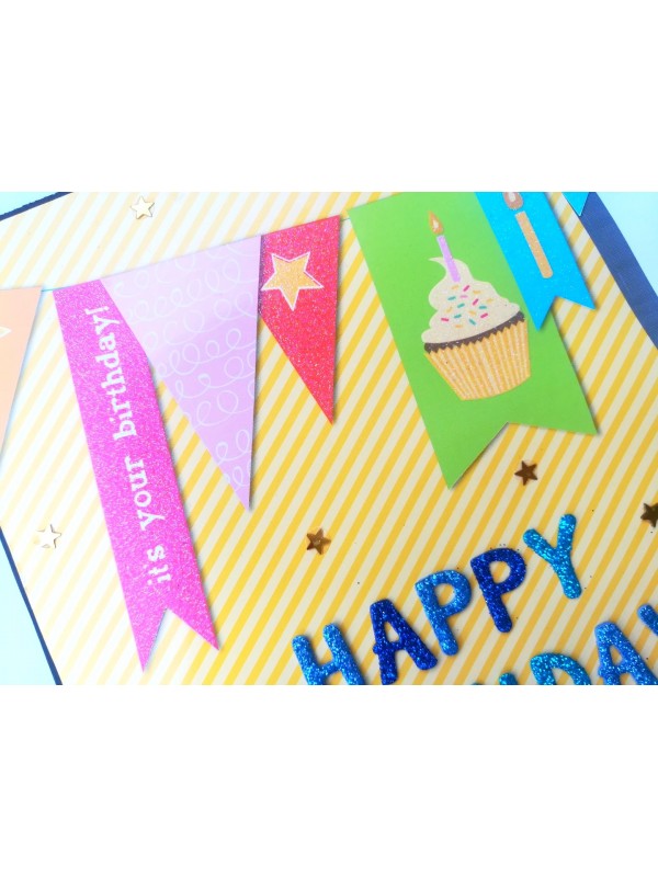 Sparkling Multicolor Birthday Mini Scrapbook Gift