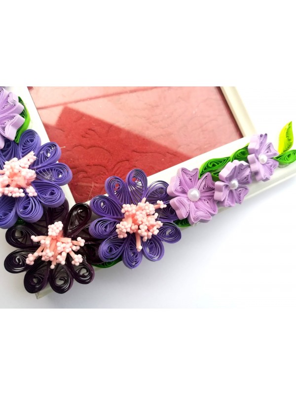 Purple Themed Quilled Photo Frame image