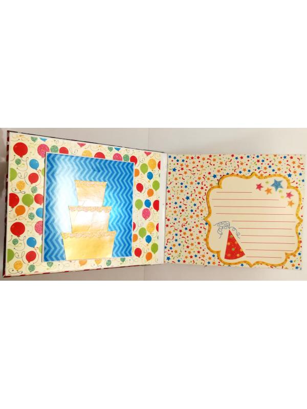 Happy Birthday Handmade Sparkling Scrapbook -D1