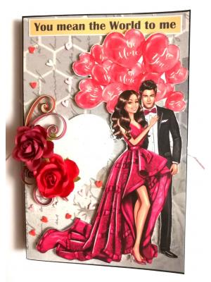 Sparkling Valentine Three Fold Mini Scrapbook Gift - D1 Sparkling Valentine Three Fold Mini Scrapbook Gift - D1