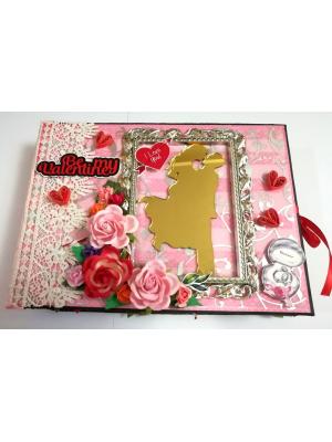 Love & Valentine Handmade Scrapbook -D2 Love & Valentine Handmade Scrapbook -D2