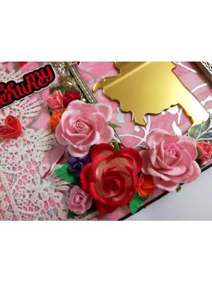 Love & Valentine Handmade Scrapbook -D2 Love & Valentine Handmade Scrapbook -D2
