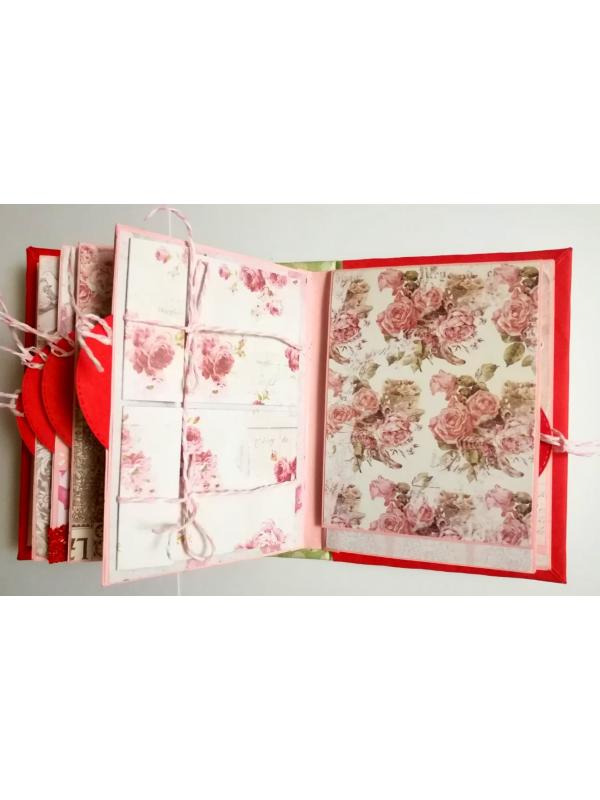 Valentine Mini Scrapbook Album Handmade - D2