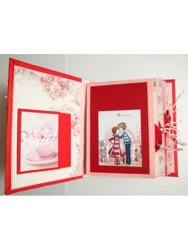 Valentine Mini Scrapbook Album Handmade - D3