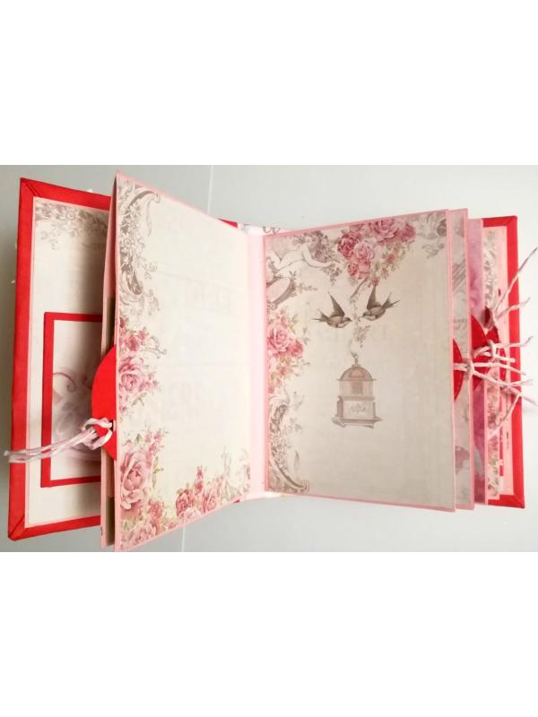 Valentine Mini Scrapbook Album Handmade - D3