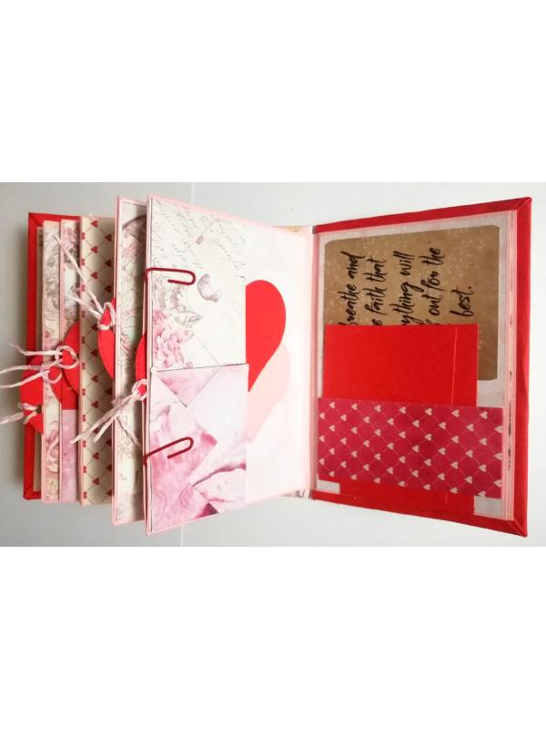 Valentine Mini Scrapbook Album Handmade - D3 image