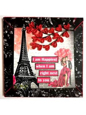 Love and Anniversary Envelope fold Mini scrapbook card - D2 Love and Anniversary Envelope fold Mini scrapbook card - D2