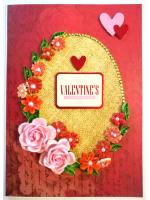 Quilled Flowers Valentines day Greeting Card