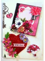 Love Pop up Hearts Greeting card