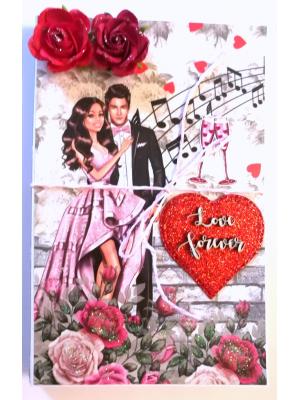 Love Couple Three Fold Mini Scrapbook Gift - D2