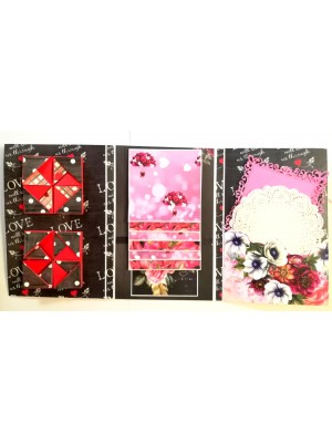 Love Couple Three Fold Mini Scrapbook Gift - D2