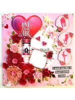 Sparkling Big Large Love Greeting Card Mini Scrapbook