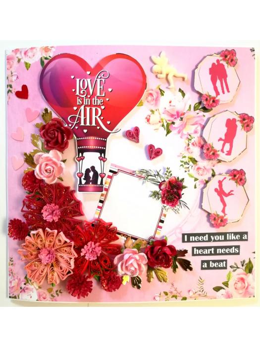 Sparkling Big Large Love Greeting Card Mini Scrapbook