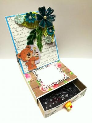 Card With Drawer Gift Greeting Card - D17 Card With Drawer Gift Greeting Card - D17